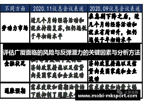 评估广厦面临的风险与反弹潜力的关键因素与分析方法